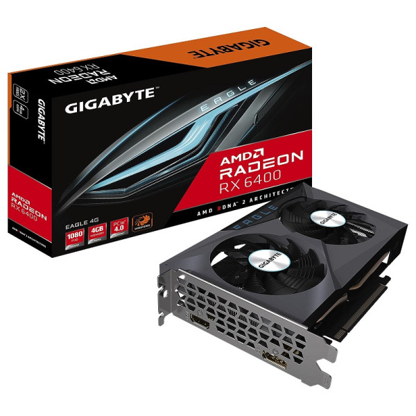 Gigabyte AORUS Radeon RX 6400 EAGLE 4GB GDDR6 AMD Gigabyte, Ultra Pc Gamer Maroc
