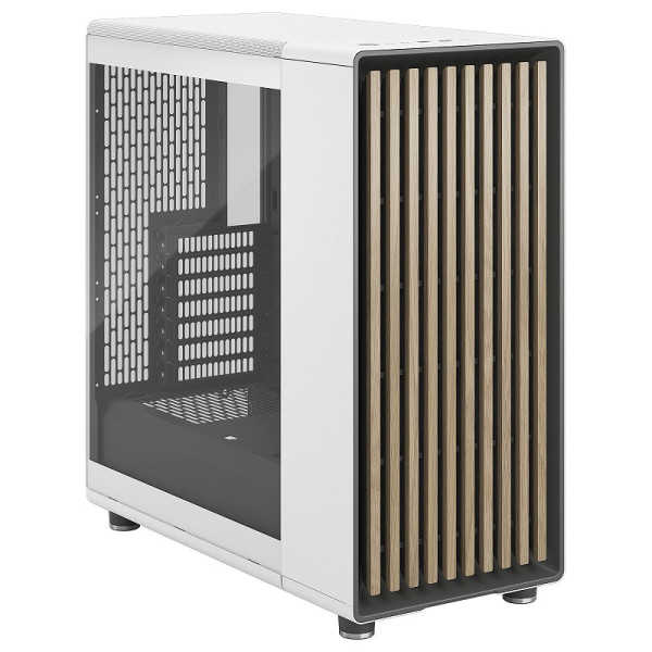 Fractal Design North Chalk TG Clear White Boitiers PC Fractal Design, Ultra Pc Gamer Maroc