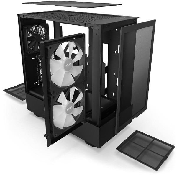 NZXT H5 Flow RGB Black Boitiers PC NZXT, Ultra Pc Gamer Maroc
