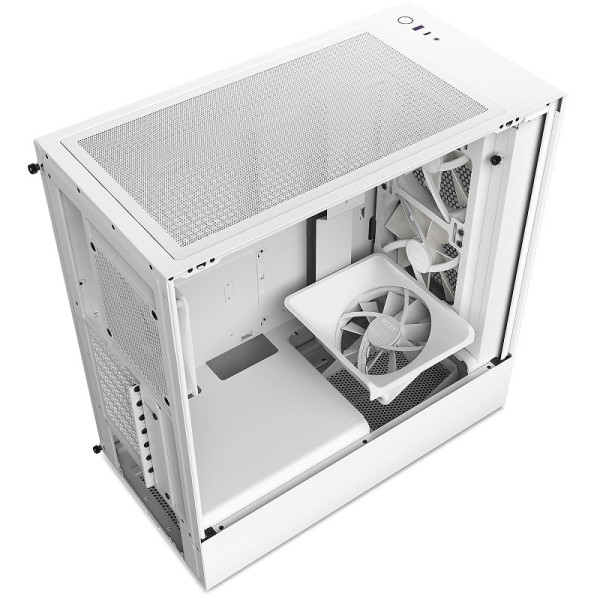 NZXT H5 Flow RGB White Boitiers PC NZXT, Ultra Pc Gamer Maroc