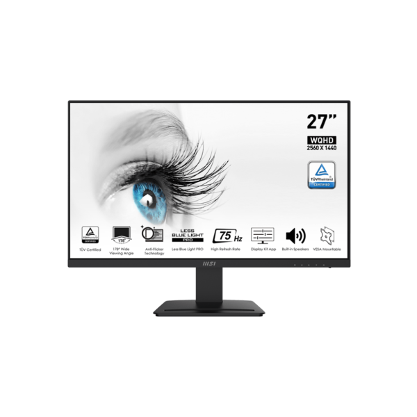 MSI PRO MP273QV 27" 2K 75Hz Moniteurs MSI, Ultra Pc Gamer Maroc