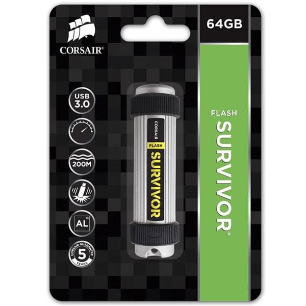 Corsair Flash Survivor 3.0 64 Go Stockage externe Corsair, Ultra Pc Gamer Maroc