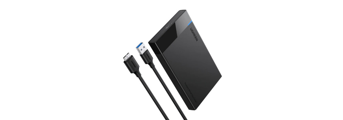 Boîtier SSD/HDD Externe USB 3.1 Type-C - Pour Disques 2,5" 7/9,5 Mm - Installation Sans Outil - Noir