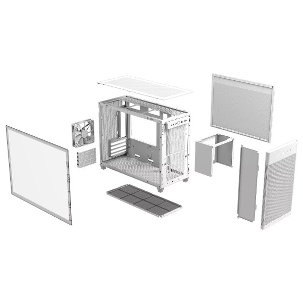 ASUS Prime AP201 TG White Boitiers PC ASUS, Ultra Pc Gamer Maroc
