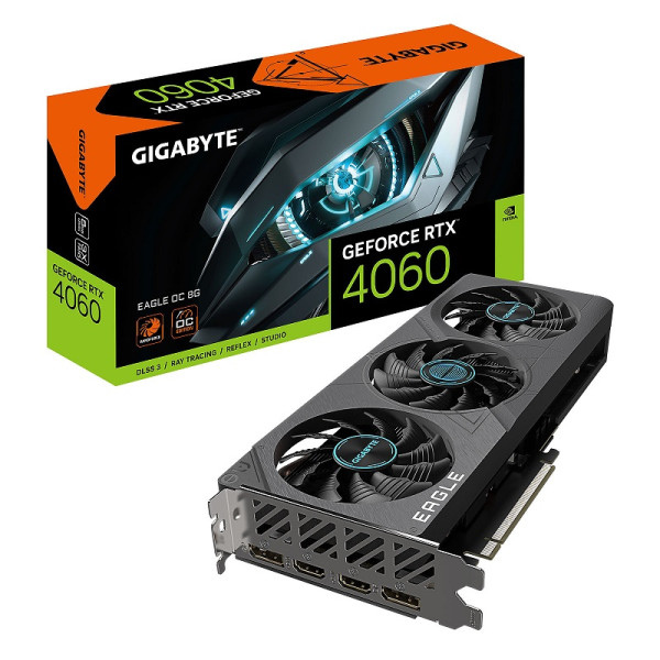Gigabyte GeForce RTX 4060 EAGLE OC 8GB GDDR6 Cartes graphiques Gigabyte, Ultra Pc Gamer Maroc