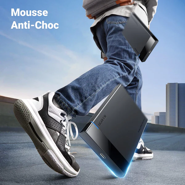 Ugreen Boitier disque dur externe USB-C to 2.5 SATA (50743) Disques durs et SSD UGREEN, Ultra Pc Gamer Maroc