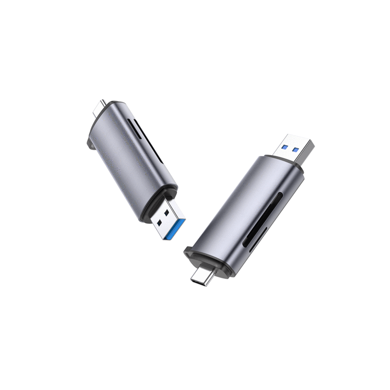 Lecteur De Carte USB-C 3 En 1 - Pour Smartphone, PC - Transfert Rapide TF/SD/Micro SD