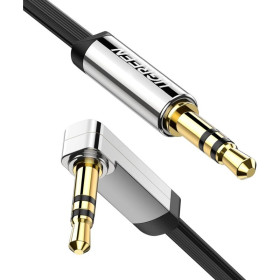 Ugreen Cable Audio Jack flat Angled 3.5mm Male to Male 1M (10597) Connectique UGREEN, Ultra Pc Gamer Maroc