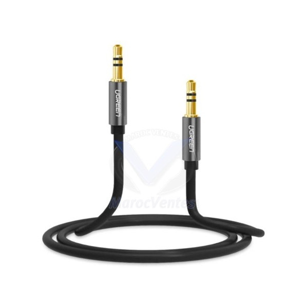 Ugreen Cable Audio Jack 3.5mm Male to Male 2M (10735) Connectique UGREEN, Ultra Pc Gamer Maroc