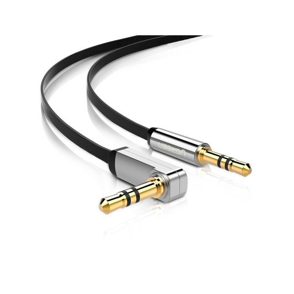 Ugreen Cable Audio Jack flat Angled 3.5mm Male to Male 1.5M (10598) Connectique UGREEN, Ultra Pc Gamer Maroc