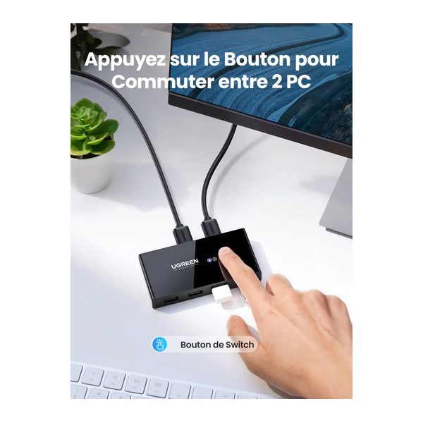 Ugreen Switch Commutateur 2x4 USB 3.0 Connectique UGREEN, Ultra Pc Gamer Maroc