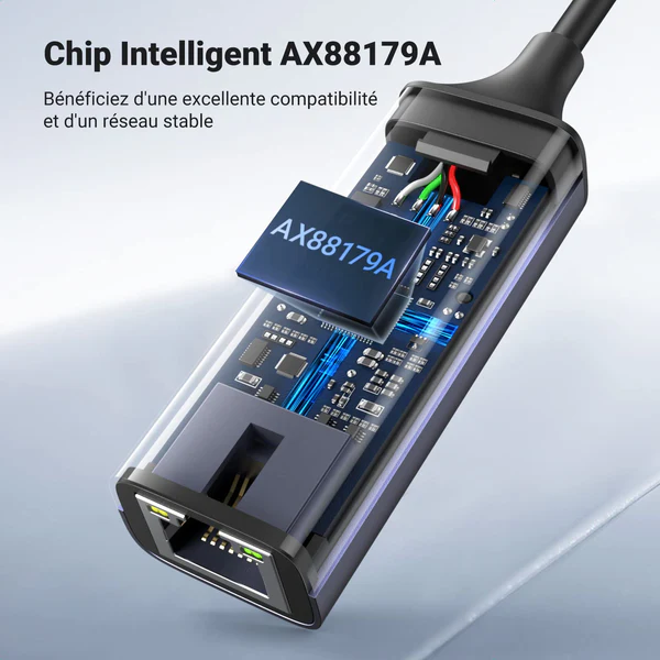 Ugreen Adaptateur Aliminium USB 3.0 to RJ45 (50922) Connectique UGREEN, Ultra Pc Gamer Maroc