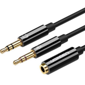 Ugreen Cable Audio 3.5mm Male to 3.5mm Female Noir (20898) Connectique UGREEN, Ultra Pc Gamer Maroc