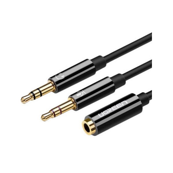 Ugreen Cable Audio 3.5mm Male to 3.5mm Female Noir (20898) Connectique UGREEN, Ultra Pc Gamer Maroc