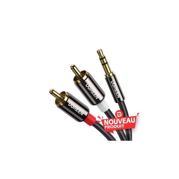 Ugreen Cable Audio 3.5mm Male to RCA Male 2M Connectique UGREEN, Ultra Pc Gamer Maroc