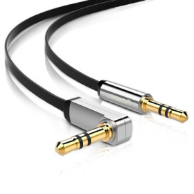 Ugreen Cable Audio Jack flat Angled 3.5mm Male to Male 2M (10599) Connectique UGREEN, Ultra Pc Gamer Maroc