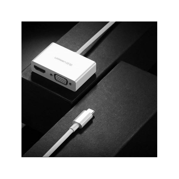 Ugreen Convertisseur USB-C to HDMI+VGA Blanc (30843) Connectique UGREEN, Ultra Pc Gamer Maroc
