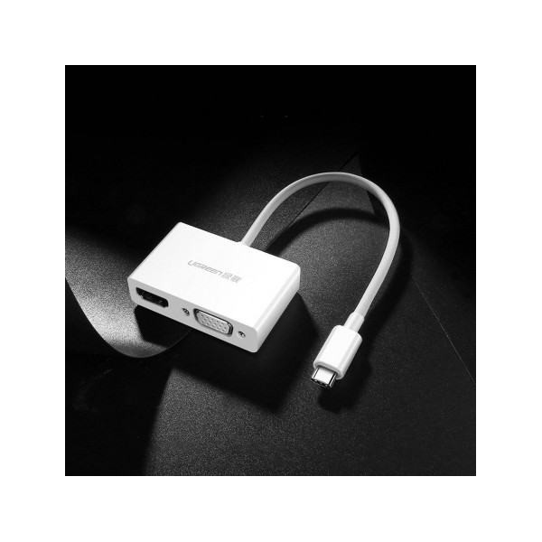 Ugreen Convertisseur USB-C to HDMI+VGA Blanc (30843) Connectique UGREEN, Ultra Pc Gamer Maroc