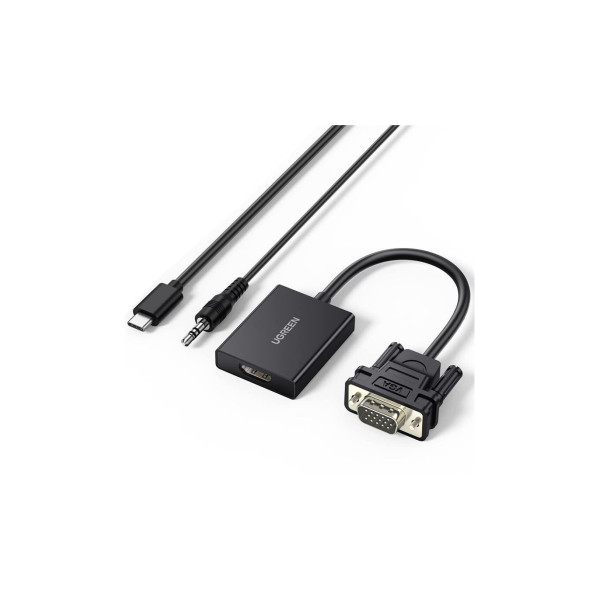 Ugreen Adaptateur VGA Male to HDMI Female (50945) Connectique UGREEN, Ultra Pc Gamer Maroc