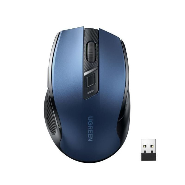 Ugreen Souris sans fil Design Egr 2,4 GHZ/15M Bleu (15064) Souris UGREEN, Ultra Pc Gamer Maroc