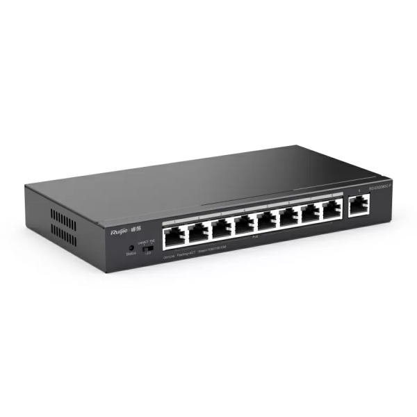 RUIJIE SWITCH 9P GIGABIT SMART 8 POE RG -ES209GC-P Réseau Ruijie Networks, Ultra Pc Gamer Maroc