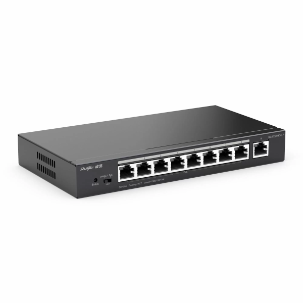 RUIJIE SWITCH 9P GIGABIT SMART 8 POE RG -ES209GC-P Réseau Ruijie Networks, Ultra Pc Gamer Maroc