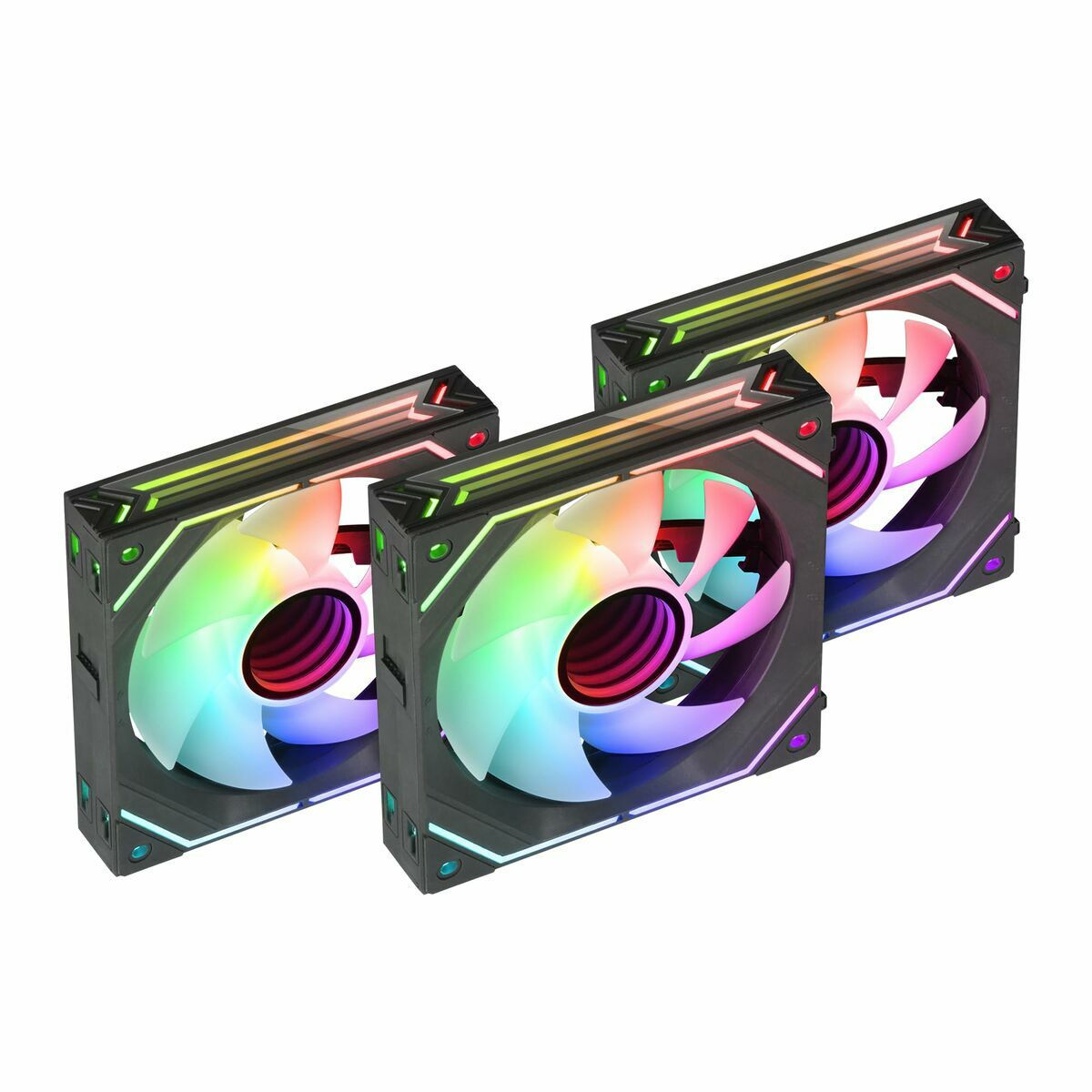 Ventilateur PC MARS GAMING Système 3 Ventilateurs ARGB 360° 12cm MF-3DKIT Blanc Miroir d