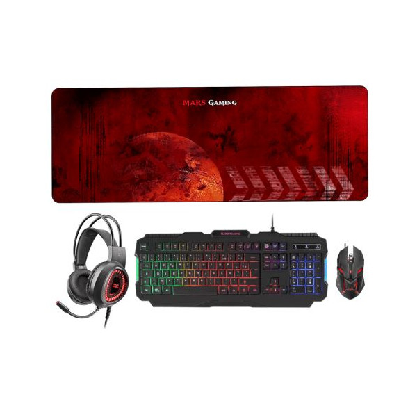 Mars Gaming MCPRGB2 Pack Gamer Kits claviers/souris Mars Gaming, Ultra Pc Gamer Maroc