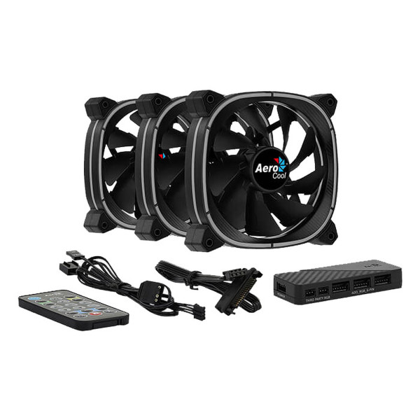 Aerocool Astro 12 Pro (Triple Pack) Ventilateurs boîtier Aerocool, Ultra Pc Gamer Maroc