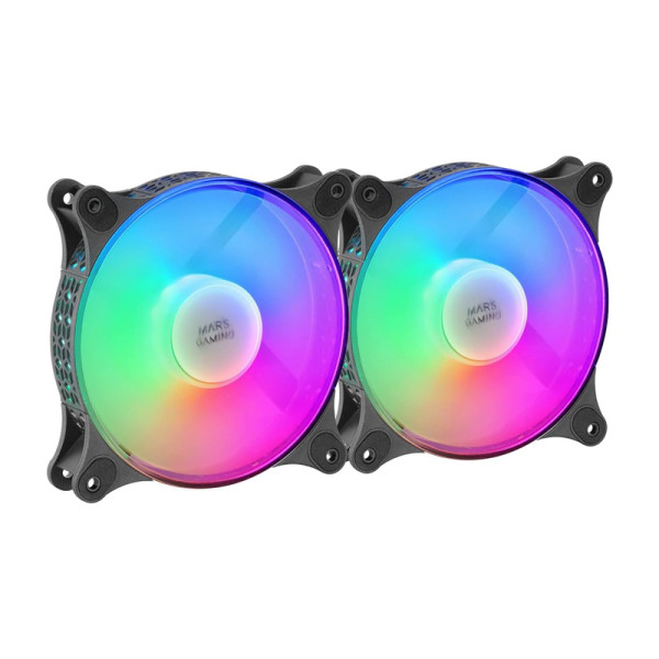 Mars Gaming MF-DUO Black (Pack de 2) Ventilateurs boîtier Mars Gaming, Ultra Pc Gamer Maroc