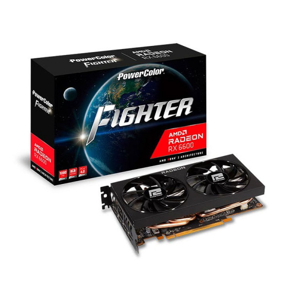 PowerColor Fighter AMD Radeon RX 6600 8GB GDDR6 AMD Powercolor, Ultra Pc Gamer Maroc