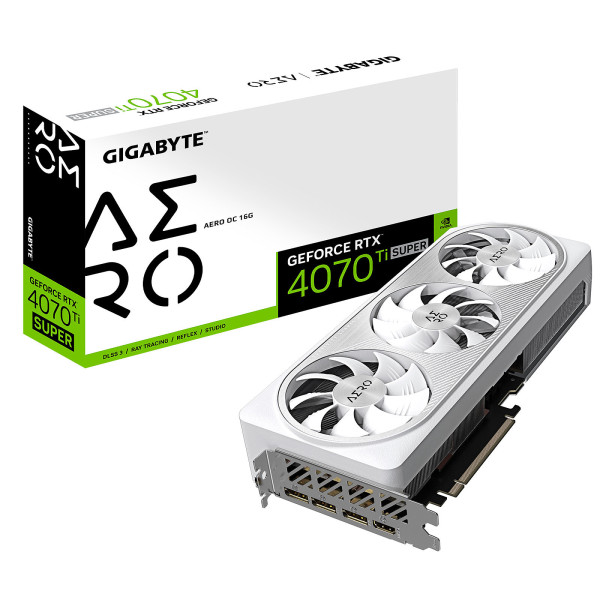 Gigabyte GeForce RTX 4070 Ti SUPER AERO OC 16G Cartes graphiques Gigabyte, Ultra Pc Gamer Maroc