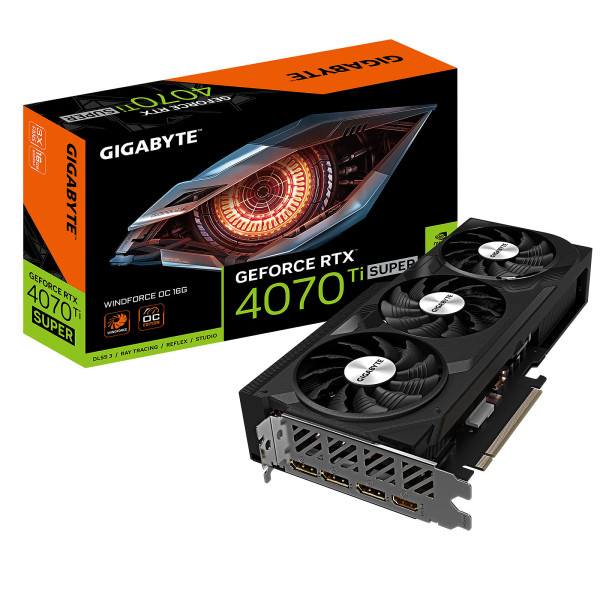 Gigabyte GeForce RTX 4070 Ti SUPER WINDFORCE OC 16GB GDDR6X Cartes graphiques Gigabyte, Ultra Pc Gamer Maroc