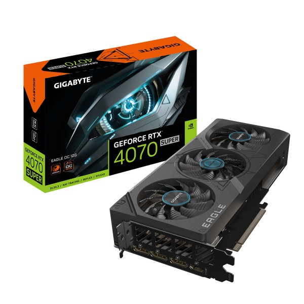 Gigabyte GeForce RTX 4070 SUPER EAGLE OC 12GB GDDR6X Cartes graphiques Gigabyte, Ultra Pc Gamer Maroc