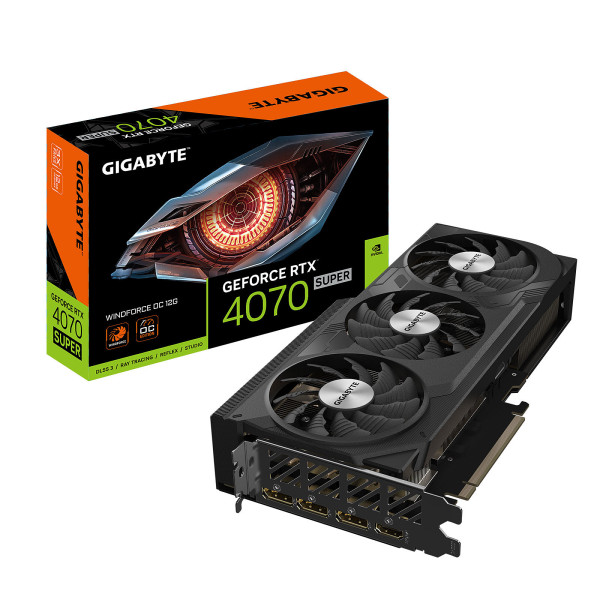 Gigabyte GeForce RTX 4070 SUPER WINDFORCE OC 12GB GDDR6X Cartes graphiques Gigabyte, Ultra Pc Gamer Maroc