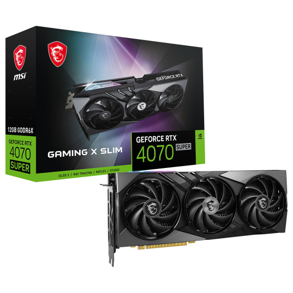MSI GeForce RTX 4070 SUPER 12G GAMING X SLIM 12GB GDDR6X Cartes graphiques MSI, Ultra Pc Gamer Maroc