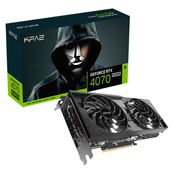 KFA2 GeForce RTX 4070 SUPER 1-Click OC 2X Cartes graphiques KFA2, Ultra Pc Gamer Maroc
