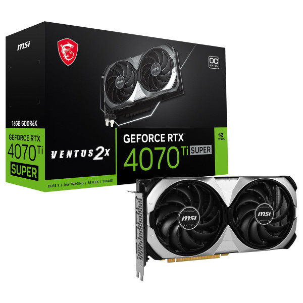 MSI GeForce RTX 4070 TI SUPER 16Go GDDR7 VENTUS 2X OC NVIDIA MSI, Ultra Pc Gamer Maroc
