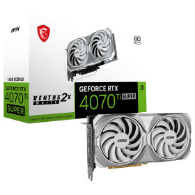 MSI GeForce RTX 4070 TI SUPER 16G VENTUS 2X WHITE OC Cartes graphiques MSI, Ultra Pc Gamer Maroc