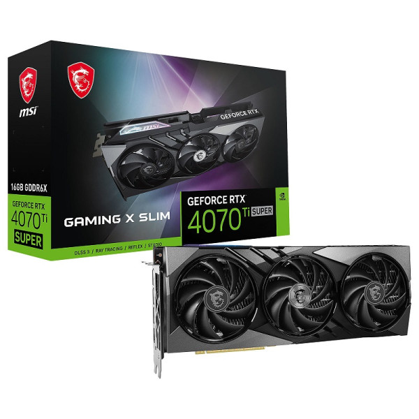 MSI GeForce RTX 4070 TI SUPER GAMING X SLIM 16GB GDDR6X Cartes graphiques MSI, Ultra Pc Gamer Maroc