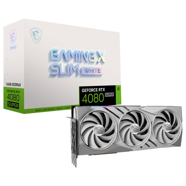 MSI GeForce RTX 4080 SUPER 16G GAMING X SLIM WHITE Cartes graphiques MSI, Ultra Pc Gamer Maroc