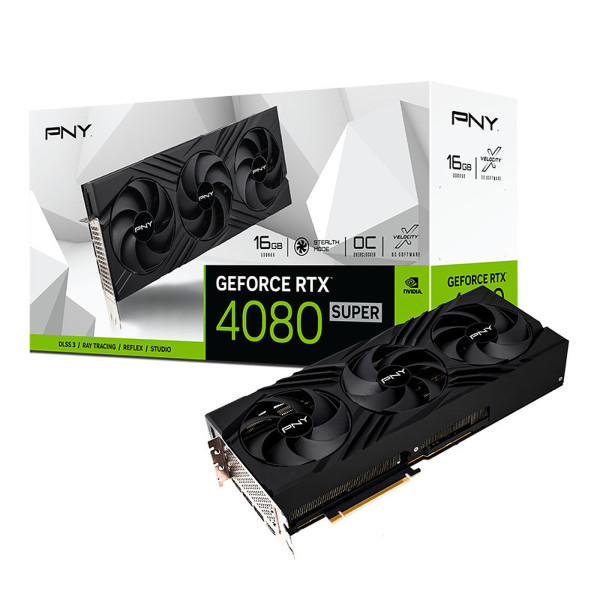 PNY GeForce RTX 4080 SUPER 16GB VERTO OC Cartes graphiques PNY, Ultra Pc Gamer Maroc
