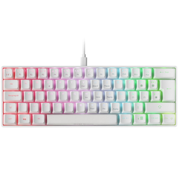 Mars Gaming MKMINI White (Red Switch) Claviers Mars Gaming, Ultra Pc Gamer Maroc