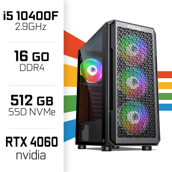 PC Gamer UltraPC Core i5 10400F/512GB SSD/16GB/RTX4060 PC Gamer Standard UltraPC, Ultra Pc Gamer Maroc