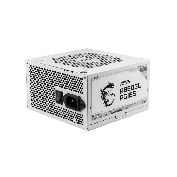 MSI MAG A850GL PCIE5 80PLUS Gold 850W White Alimentations PC MSI, Ultra Pc Gamer Maroc