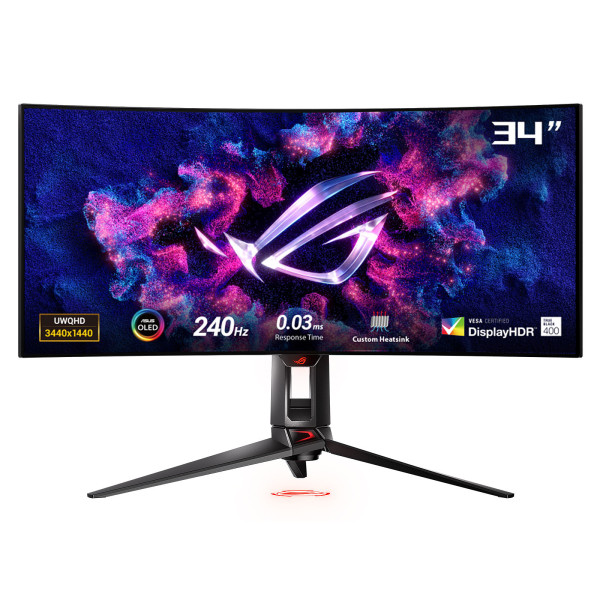 ASUS ROG Swift PG34WCDM 34" OLED 240 Hz Moniteurs ASUS, Ultra Pc Gamer Maroc