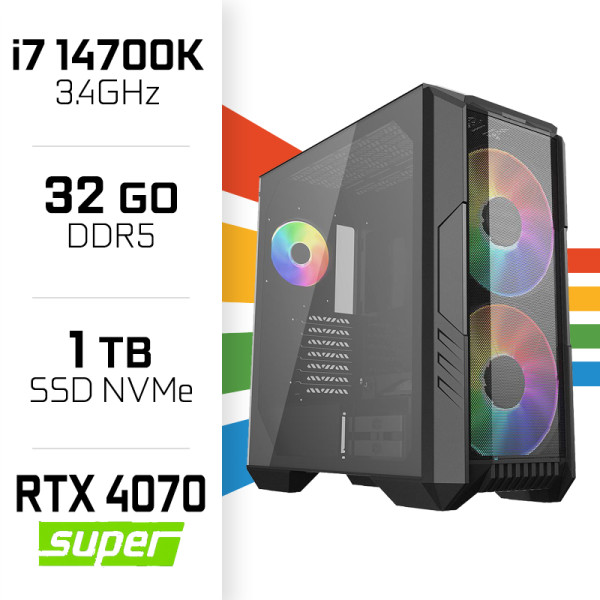 PC Gamer UltraPC Core i7 14700K/1TB SSD/32GB DDR5/RTX4070 SUPER PC Gamer Avancé UltraPC, Ultra Pc Gamer Maroc