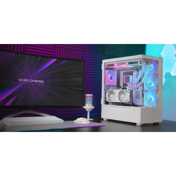 Mars Gaming MC-ULT White Boitiers PC Mars Gaming, Ultra Pc Gamer Maroc