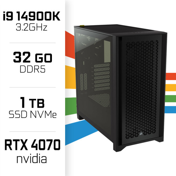 PC Gamer UltraPC Core i9 14900K/1TB SSD/32GB DDR5/RTX4070 PC Gamer Avancé UltraPC, Ultra Pc Gamer Maroc