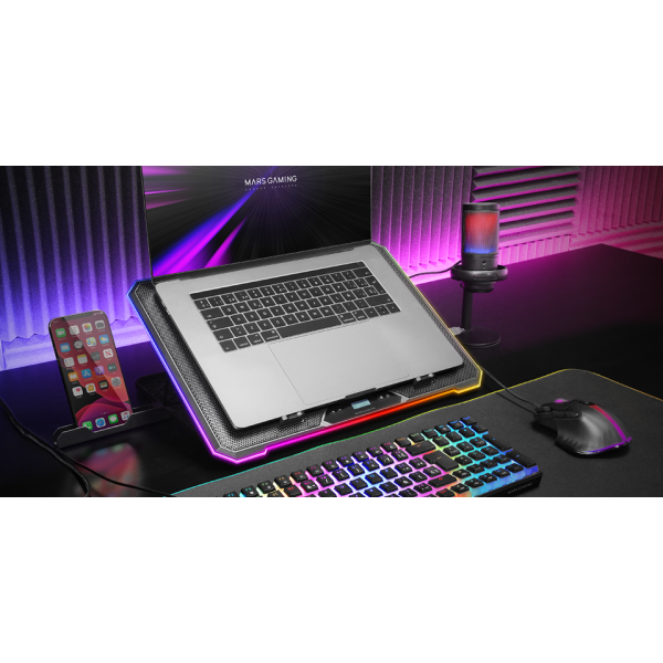 Mars Gaming MNBC13 Noir Ventilateur PC portable Mars Gaming, Ultra Pc Gamer Maroc